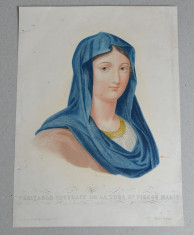 &amp;quot;Veritable Portrait de la tres St Vierge Marie&amp;quot; gravura foto