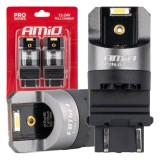 Becuri auto LED P27/7W Full Canbus 6000K 12V/24V AMiO, set 2