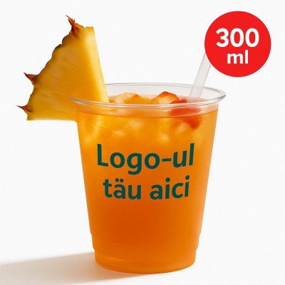 Pahare personalizate din plastic, 300 ml foto