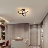 Plafoniera LED Aluminiu 22W 24cm 1800lm 220V Negru Lumina Alba Moderna