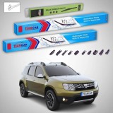 Cumpara ieftin Ștergătoare Dacia Duster I SUV 2016-2018 | Set Față și Spate Flat Premium &ndash; TeamCar&reg;