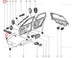 Obturator capota Renault Kangoo, Clio 1 , Dop Original7703074443 foto