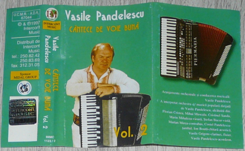 Vasile Pandelescu ? Cantece De Voie Buna Vol. 2,caseta audio muzica  populara | arhiva Okazii.ro