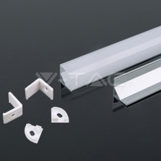 Profil aluminu rotunjit pentru banda LED 2m 15.8mm x 15.8mm V-TAC