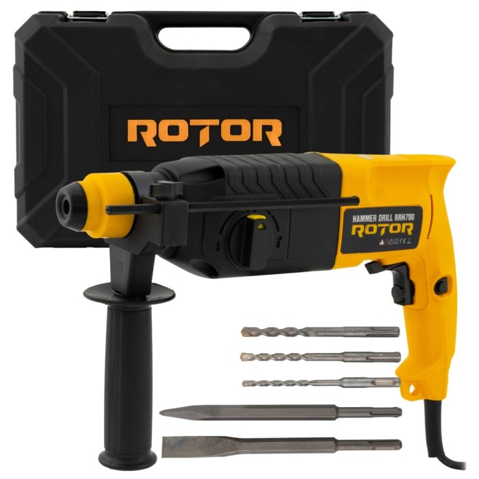 Ciocan rotopercutor ROTOR RRH700 , Putere 700W , 870 RPM, Innovative ReliableTools