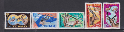 TCHAD 1965 FAUNA MI. 129-134 lipsa 133 MNH foto