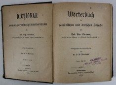 DICTIONAR ROMAN - GERMAN si GERMAN - ROMAN de SAB. POP BARCIANU , 1886