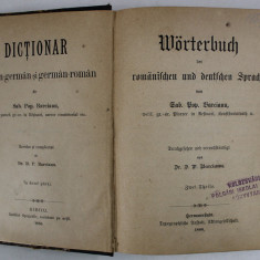 DICTIONAR ROMAN - GERMAN si GERMAN - ROMAN de SAB. POP BARCIANU , 1886