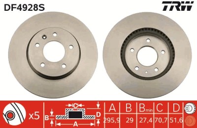 TRW DF4928S Disc frana foto