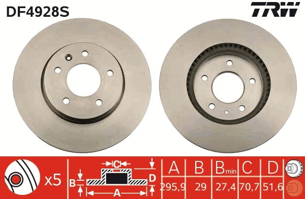 TRW DF4928S Disc frana
