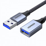 Cablu prelungitor Ugreen USB (mascul) - USB (femelă) 3.0 5Gbps adaptor 0,5 m gri (US115)