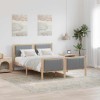VidaXL Cadru de pat Maro și gri deschis 140 x 200 cm Lemn masiv de pin 3394318