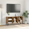 vidaXL Comoda TV Lemn Vechi Maro, Metal Mediu, 120x30x40cm, Stil Rustic, Dulap TV, Unitate Media