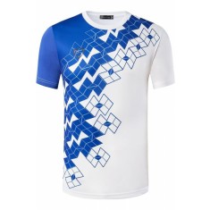 Tricou Sport Baieti Quick Dry, Maneci Scurte, Ideal pentru Golf, Tenis, Fitness, Alergare, Alb si Bleumarin, XL (US) Bleumarin 108 CM