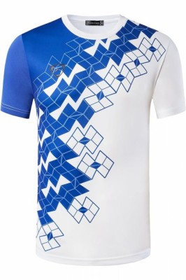 Tricou Sport Baieti Quick Dry, Maneci Scurte, Ideal pentru Golf, Tenis, Fitness, Alergare, Alb si Bleumarin, XL (US) Bleumarin 108 CM foto