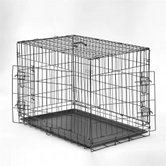 Cusca pentru animale de companie, Lexi, metal, pliabila, negru, 107x68.5x77 cm foto