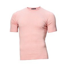 Tricou barbati roz tricotat TR13
