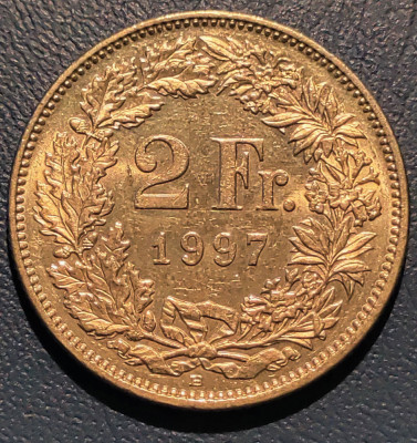 Moneda 2 francs Elvetia - 1997 foto