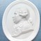 B548-I-Medalion oval Friedrich cel Mare Furstenberg portelan biscuit.