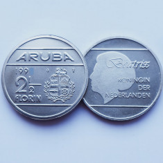 3271 Aruba 2½ Florin 1986 Beatrix - tiraj 56.000 km 6 aUnc-UNC