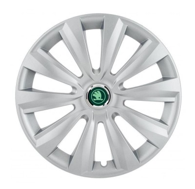Set 4 Capace Roti Autohelix MSA&amp;reg; potrivite jantelor de 15 inch, pentru Skoda Verde model Delta Gray foto