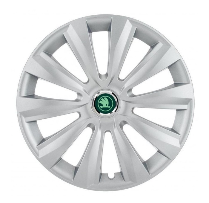 Set 4 Capace Roti Autohelix MSA&reg; potrivite jantelor de 15 inch, pentru Skoda Verde model Delta Gray