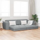 VidaXL Canapea Pat Floor 2 &icirc;n 1 Gri Deschis 245x150x60,5 cm Țesătură