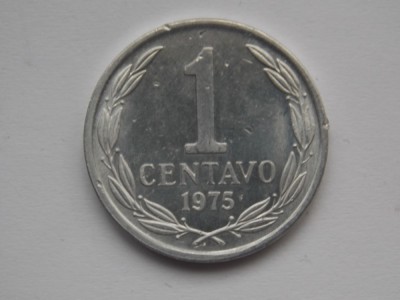1 CENTAVO 1975 CHILE foto
