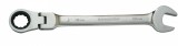 Cheie combinata cu clichet si cap flexibil 17mm CR-V, Topmaster 231926