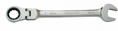 Cheie combinata cu clichet si cap flexibil 13mm CR-V, Topmaster 231925 foto