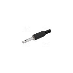 Conector jack, Jack 6,3mm, 2 contacte, tata, {{Producator}} -