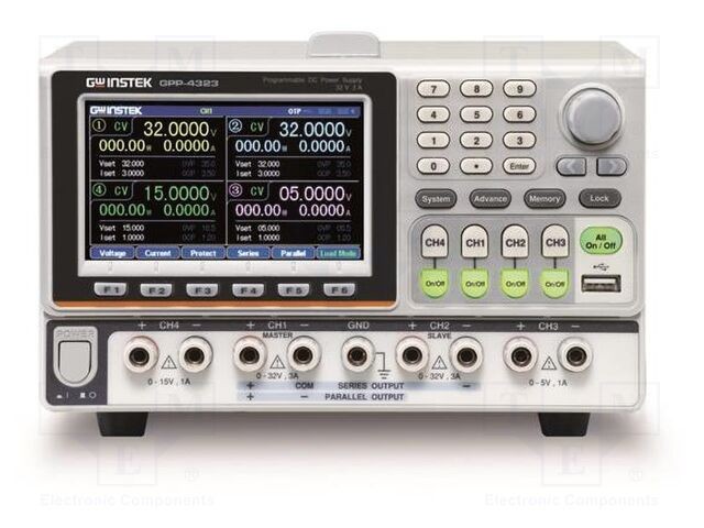 Alimentator laborator programabil GW INSTEK Ch: 4 0&divide;32VDC 0&divide;3A 0&divide;3A