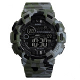 Ceas barbatesc Skmei Sport, Digital, Cronometru, Alarma, Lumina de fundal Camuflaj Gri