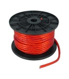 Cablu de alimentare 4 Gauge 21.1mm&sup2; rosu transparent