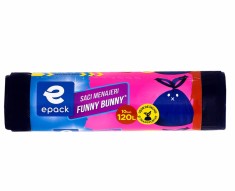 Saci menajeri Epack, Funny Bunny, 120 L, 10 buc rola, Mov foto