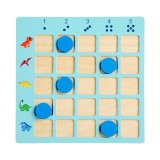 Jucarie Educativa din Lemn cu Dinozauri pentru Invatarea Numerelor - Joc de Logica si Matematica pentru Copii 3-5 Ani