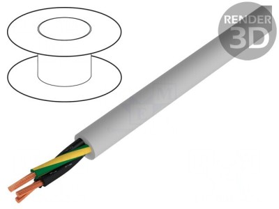 Cablu JZ-500-PUR 3G 0.75mm&amp;sup2; Gri 300V/500V foto