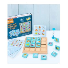 Joc educativ de memorie si inteligenta din lemn Instant Memory Card, D7-3315081