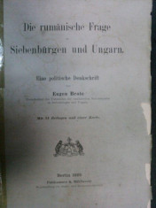 DIE RUMANISCHE FRAGE SIEBENBURGEN UND UNGARN de EUGEN BROTE - BERLIN 1895 foto