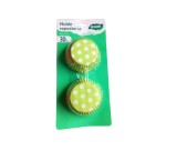 Set 30 forme briose colorate, 5x 3.2 cm, verzi cu buline albe