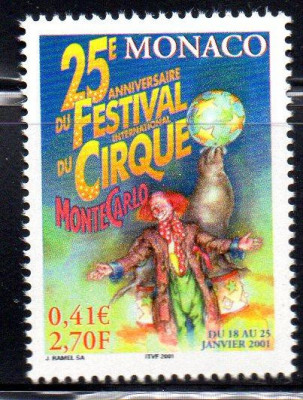 MONACO 2000, Festival, Circ, serie neuzata, MNH foto