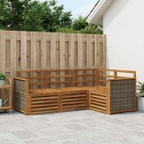 vidaXL Seturi de canapele 4 pcs Lemn Solid de Acacia 3384285