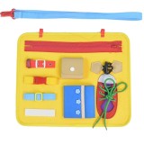 Gentuta Senzoriala Montessori, Joc Educativ Logica si Inteligenta, Activitati, Galben, 32x28 cm, 1-5 Ani