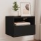 Gossi comode tv de perete, 2 buc., negru, 40x30x30 cm, lemn prelucrat