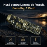 Husă pentru Lansete de Pescuit, Camuflaj, 115 cm