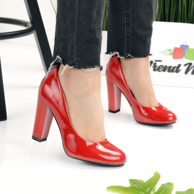 Pantofi Cu Toc De Dama 1488 Rosii foto