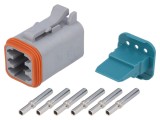 Conector AT mamă 6 pini crimpat cablu-cablu