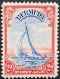 Bermuda &ndash; colonii britanice-Velier &icirc;n larg &ndash; timbru 2d, stare foarte bună
