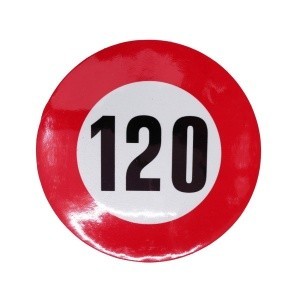 Autocolant Reflectorizant Limită Viteză 120 km/h &ndash; &Oslash;12 cm