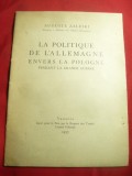 39. Auguste Zaleski - Politica Germaniei asupra Poloniei in timpul I Razboi Mondial in limba franceza Ed.Liga pt. Pace -Comitetul Polonez , 31 pag